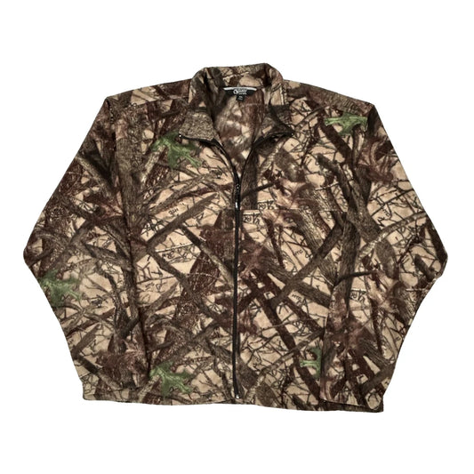 Vintage Guide Series Camo Fleece Jacket - 2XL Brown Polyester