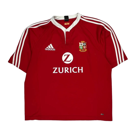British & Irish Lions 2005 Shirt Adidas Football Rugby Shirt - XL Red Polyester