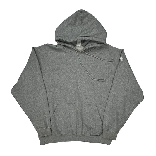 Adidas Hoodie - 2XL Grey Cotton Blend