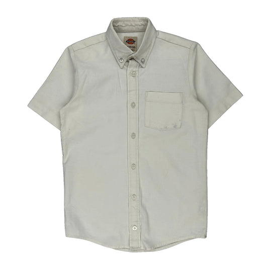 Age 10-12 Dickies Short Sleeve Shirt - Medium White Cotton Blend
