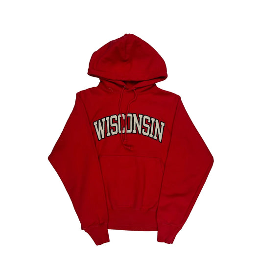 Reverse Weave Champion College Hoodie - Small Red Cotton
