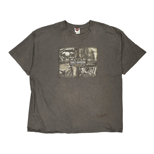 Kutter Harley-Davidson Dealer Harley Davidson Graphic T-Shirt - 3XL Grey Cotton
