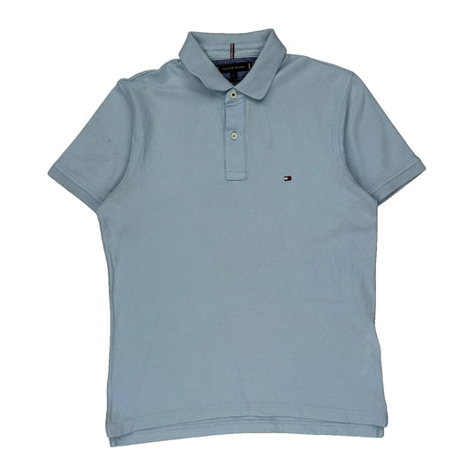 Tommy Hilfiger Slim Fit Polo Shirt - Large Blue Cotton
