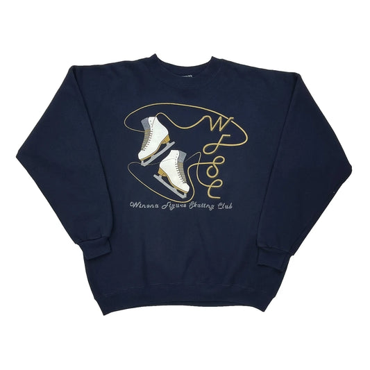 Vintage Winners Figure Skating Club Lee Graphic Sweatshirt - XL Navy Cotton