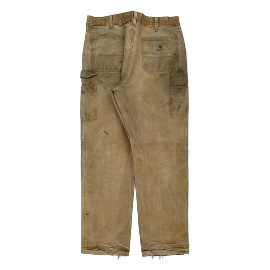 Carhartt Double Knee Carpenter Trousers - 36W 30L Brown Cotton