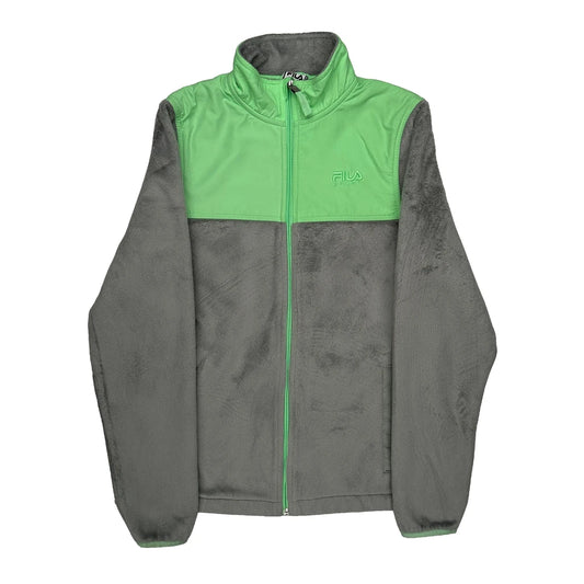Vintage Fila Fleece Jacket - XS Green Polyester