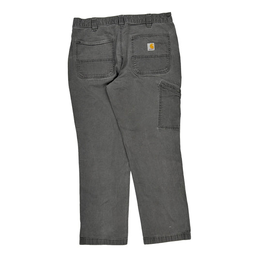 Carhartt Carpenter Trousers - 34W 29L Grey Cotton