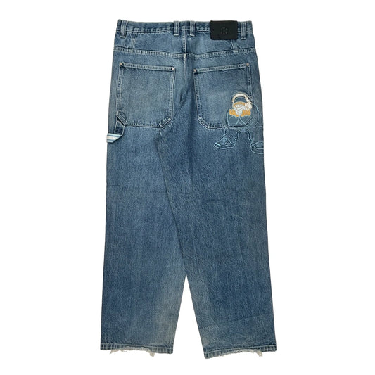 Southpole Graphic Jeans - 35W 28L Blue Denim