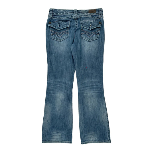 Harley Davidson Boot Cut Jeans - 30W UK 8 Blue Cotton