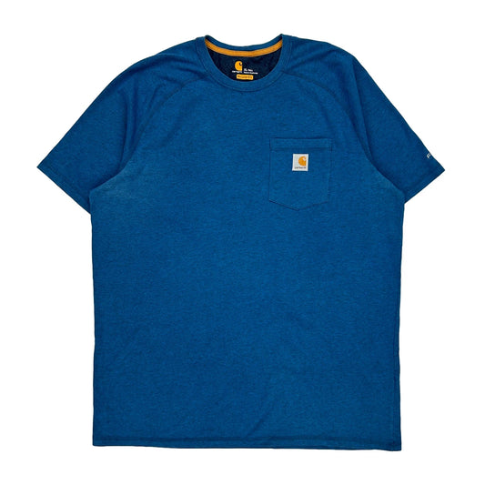Carhartt Tall T-Shirt - XL Blue Polyester Blend