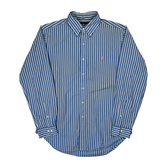 Ralph Lauren Striped Shirt - Large Blue Cotton