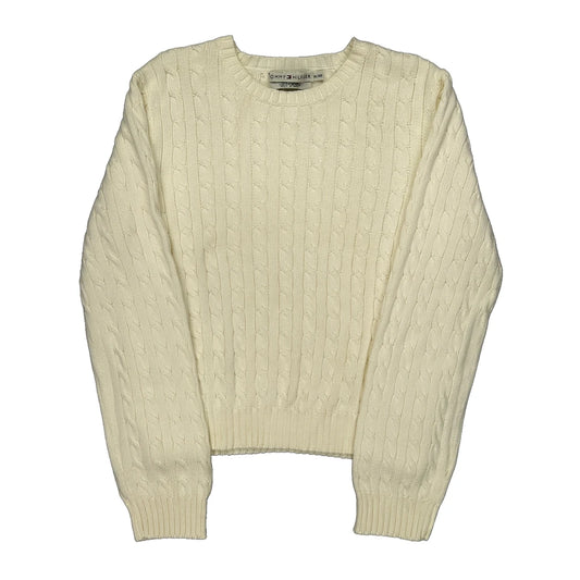 Tommy Hilfiger Jumper - XL Cream Cotton