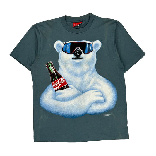 Made In USa Coca-Cola Graphic T-Shirt - XL Grey Cotton