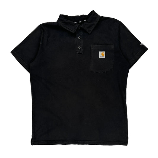 Carhartt Polo Shirt - Medium Black Cotton