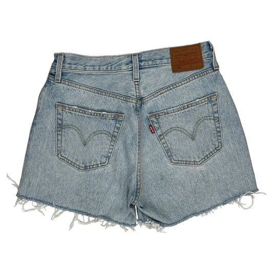 Levis Denim Shorts - 28W UK 8 Light Wash Cotton