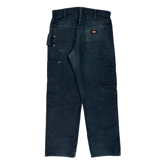 Dickies Double Knee Carpenter Jeans - 32W 30L Dark Wash Cotton