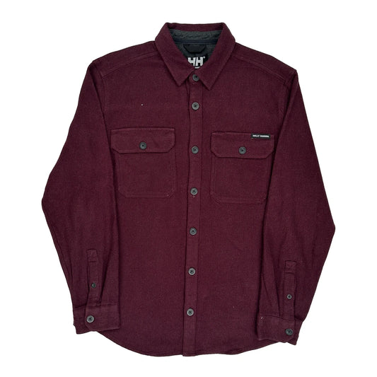 Helly Hansen Shirt - Large Burgundy Polyester