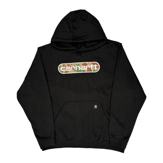 Vintage Carhartt Camo Hoodie - 2XL Black Cotton