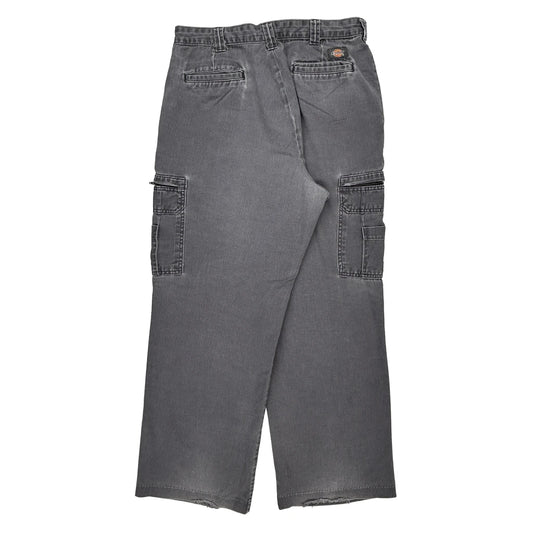 Dickies Cargo Trousers - 32W 32L Grey Cotton