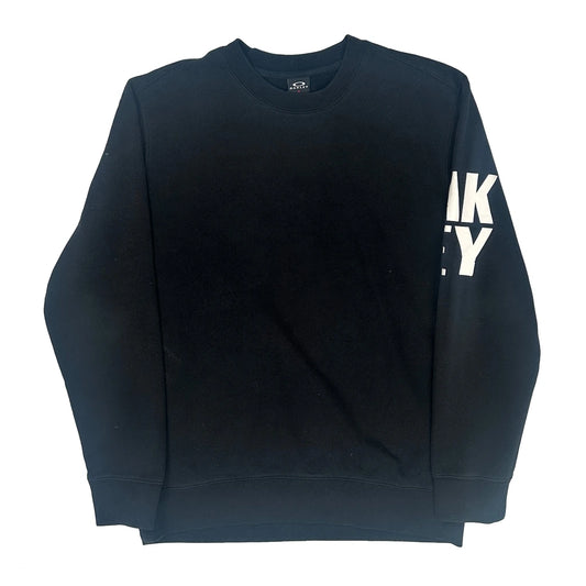 Vintage Oakley Sweatshirt - Large Black Cotton