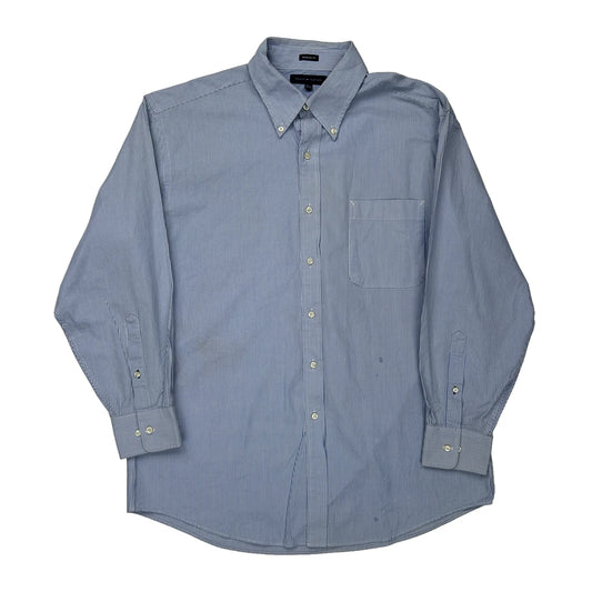 Tommy Hilfiger Striped Shirt - Large Blue Cotton