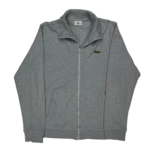Lacoste Slim Fit Zip Up - XL Grey Cotton