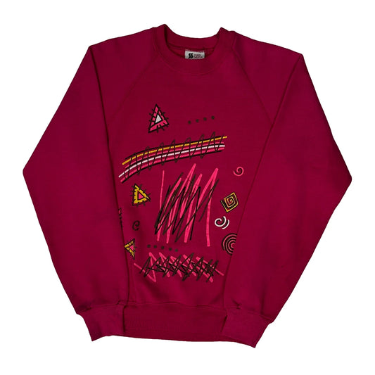 Lee Graphic Sweatshirt - Medium Pink Cotton Blend