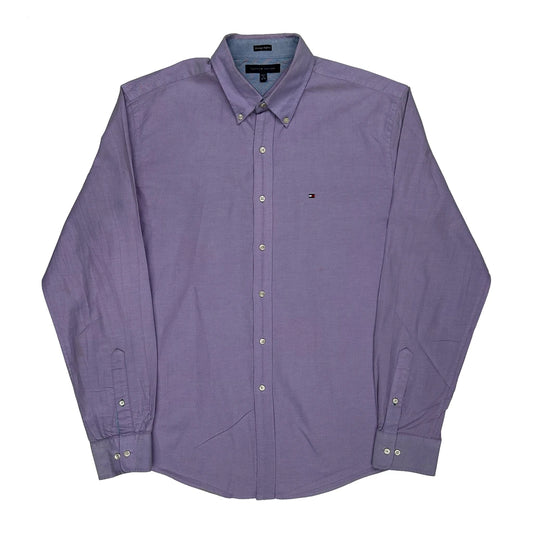 Tommy Hilfiger Slim Fit Shirt - XL Purple Cotton