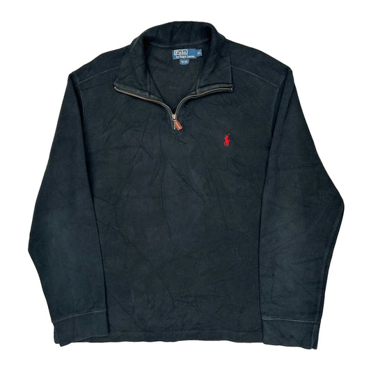 Polo By Ralph Lauren 1/4 Zip - XL Black Cotton