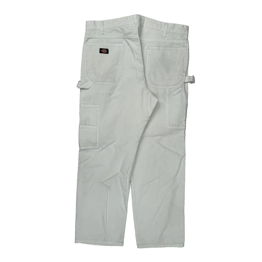 Dickies Carpenter Trousers - 36W 31L White Cotton