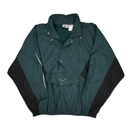 Reebok Windbreaker - Large Green Nylon