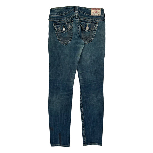 True Religion Skinny Jeans - 29W UK 8 Dark Wash Cotton