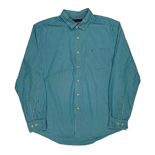 Tommy Hilfiger Striped Shirt - XL Blue Cotton
