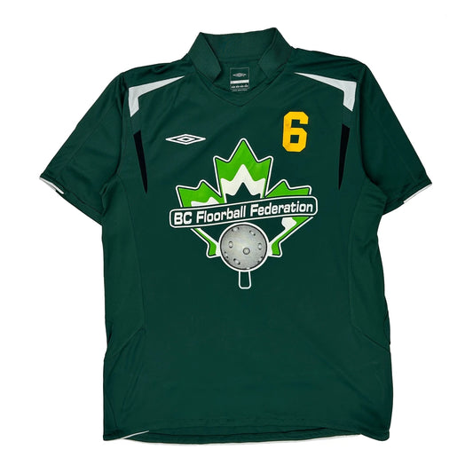 Bc Floorball Federation Umbro Graphic Football Shirt - Large Green Polyester