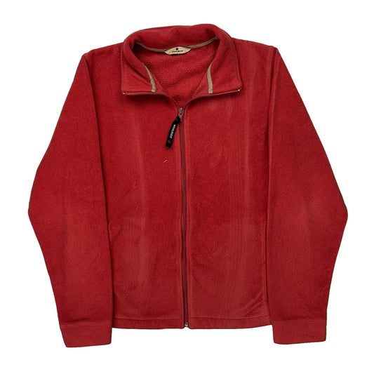 Woolrich Fleece Jacket - Large Red Polyester