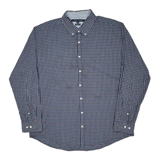 Tommy Hilfiger Checked Shirt - 2XL Blue Cotton