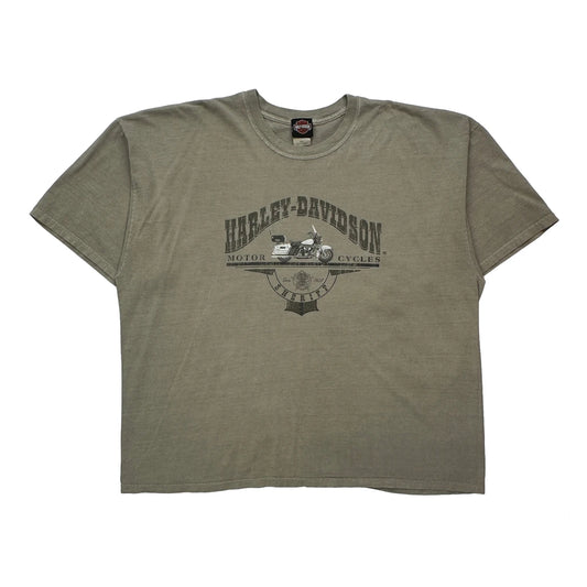 Sheriff Harley Davidson Graphic T-Shirt - 2XL Grey Cotton