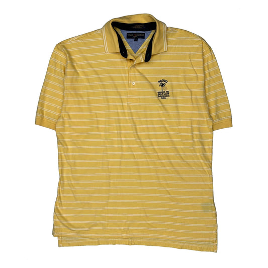 Tommy Hilfiger Polo Shirt - Medium Yellow Cotton