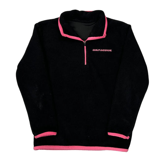 Vintage Age 5-6 Harley Davidson Fleece - Small Black Polyester