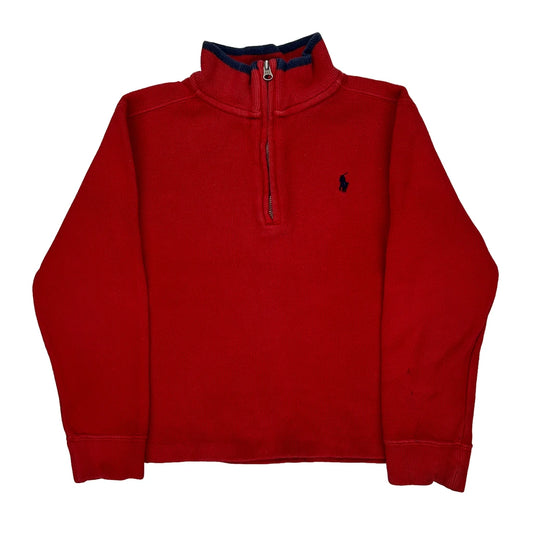 Age 5 Polo By Ralph Lauren 1/4 Zip - Small Red Cotton