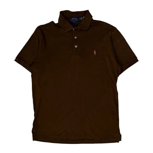 Vintage Polo By Ralph Lauren Polo Shirt - Medium Brown Cotton