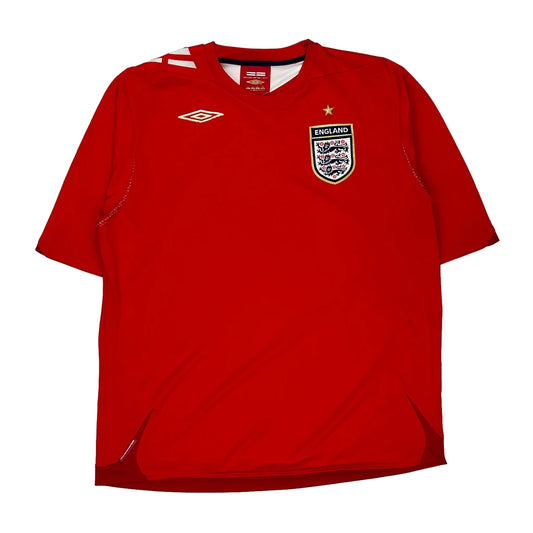 England 2006-08 Umbro Football Shirt - XL Red Polyester