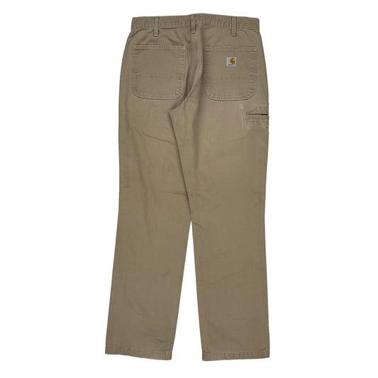 Carhartt Carpenter Trousers - 32W 33L Beige Cotton
