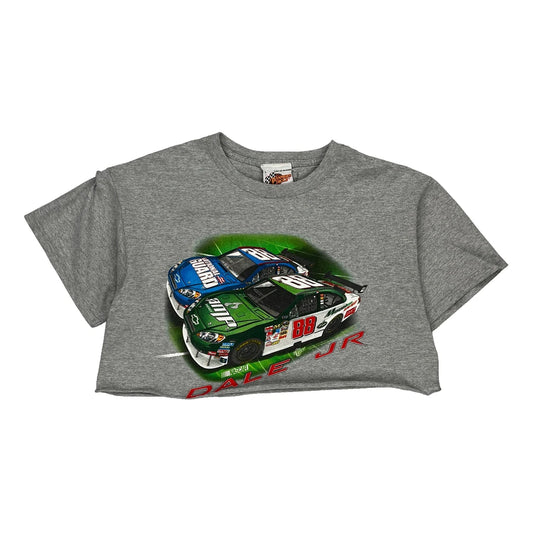 Nascar Winners Circle Cropped T-Shirt - Large Grey Cotton