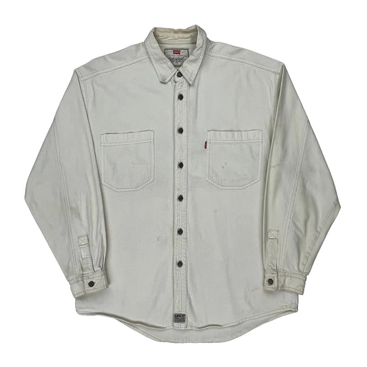 Levis Denim Shirt - Large White Cotton