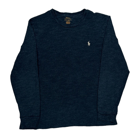 Vintage Polo By Ralph Lauren Long Sleeve T-Shirt - Medium Blue Cotton