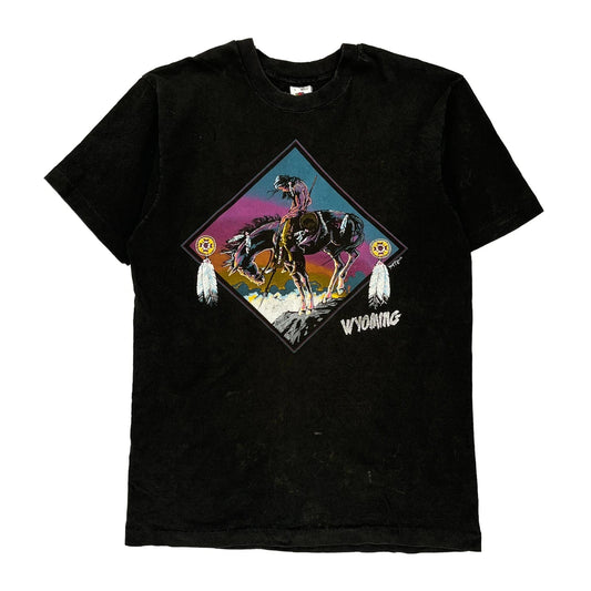 Fruit Of The Loom Single Stitch T-Shirt - Large Black Cotton