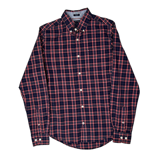 Vintage Tommy Hilfiger Checked Shirt - XS Navy Cotton