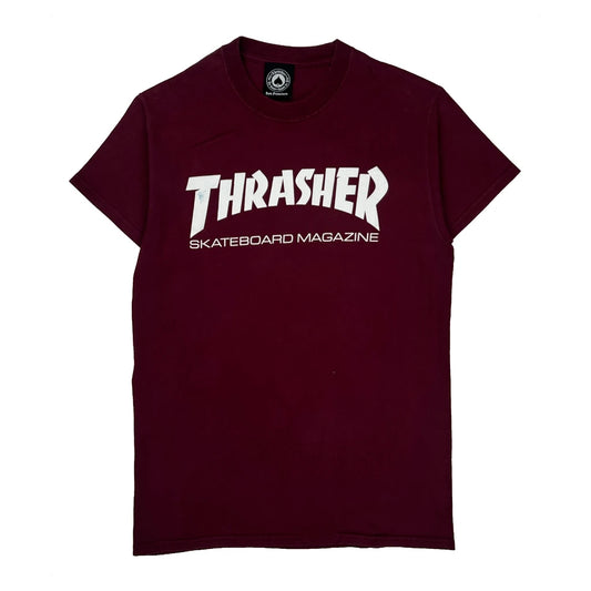 Thrasher Graphic T-Shirt - XS Burgundy Cotton