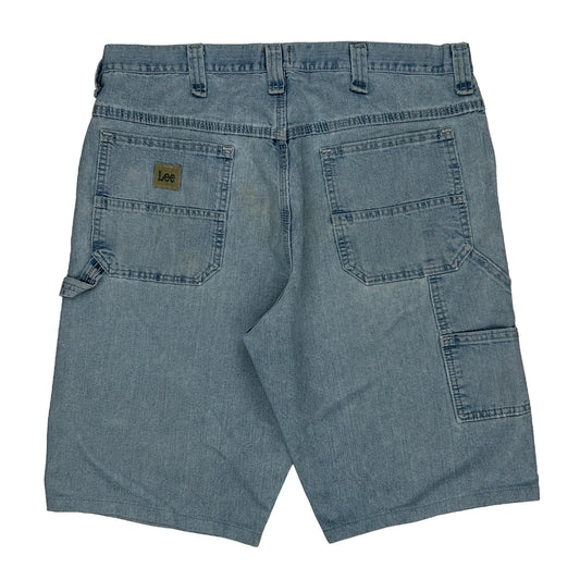 Lee Carpenter Shorts - 34W 11L Light Wash Cotton